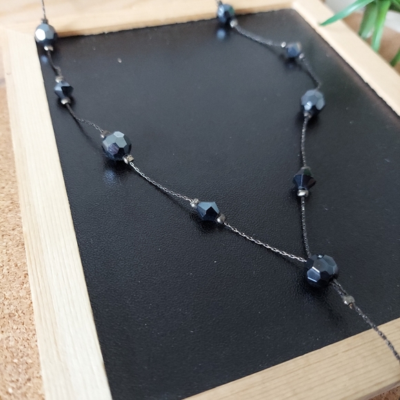 N1233 Onyx Black Beaded Necklace - Picture 3 of 7